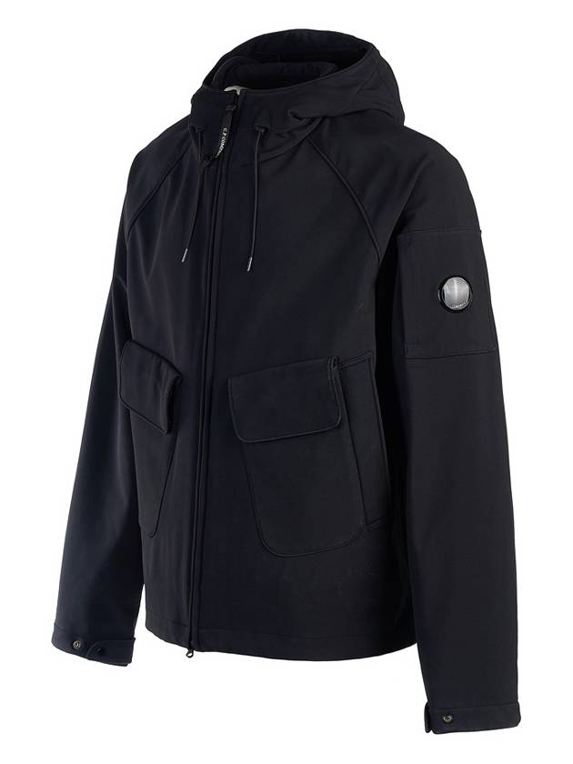 Lens Wappen Hooded Jacket Black - CP COMPANY - BALAAN 3