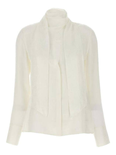 Women s Silk Shirt 776455MASCARPONE BPG - SALVATORE FERRAGAMO - BALAAN 1