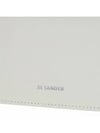 Logo Tri-Fold Leather Half Wallet White - JIL SANDER - BALAAN 7