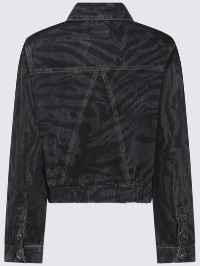 Ganni Black Cotton Denim Jacket - GANNI - BALAAN 2