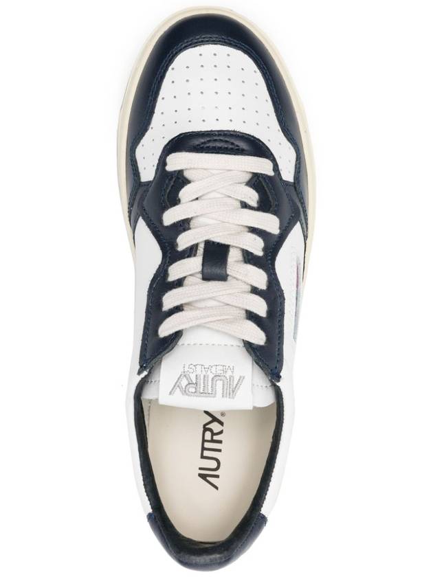 Medalist Goatskin Low Top Sneakers White Navy - AUTRY - BALAAN 5