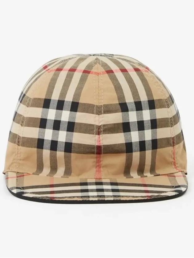 Kids Vintage Check Reversible Cap Brown Black - BURBERRY - BALAAN 3