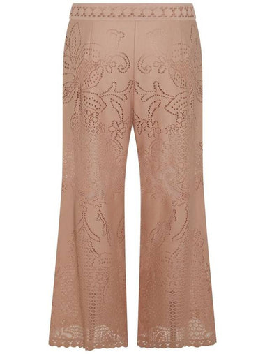 Valentino Garavani Beige Cotton Pants - VALENTINO - BALAAN 1