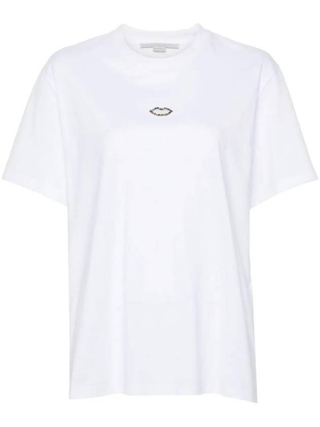 Crystal Lips Short Sleeve T Shirt White - STELLA MCCARTNEY - BALAAN 1