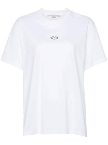 Crystal Lips Short Sleeve T Shirt White - STELLA MCCARTNEY - BALAAN 1