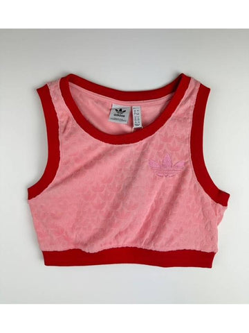 Cropped Monogram Tank Top IB2041 Pink WOMENS - ADIDAS - BALAAN 1