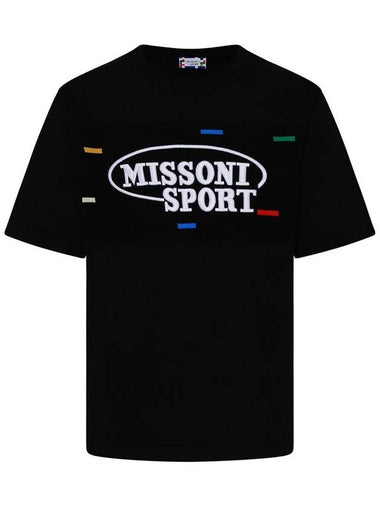 Missoni Black Cotton T-Shirt - MISSONI - BALAAN 1