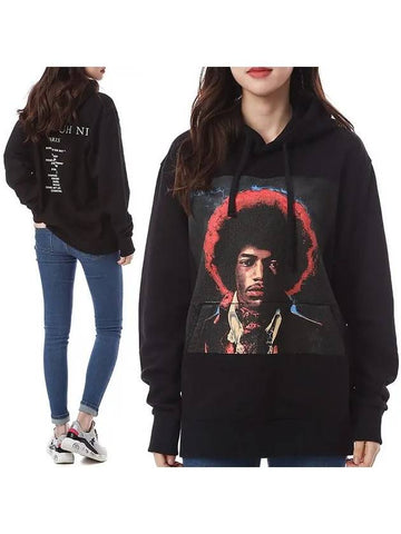 Hendrix Print Women's Hooded Sweatshirt NUS20292 009 - IH NOM UH NIT - BALAAN 1