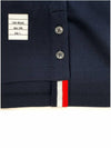 Men's Medium Weight Jersey Tipped Pocket Crewneck Short Short Sleeve T-Shirt Navy - THOM BROWNE - BALAAN 7