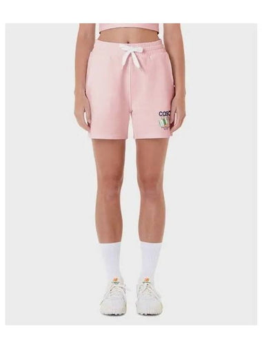 Women s Sportif Printed Sweat Shorts Pink EQUIPEMENT SWEATSHORT - CASABLANCA - BALAAN 1