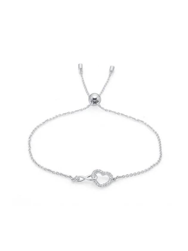 Hyperbola Infinity Heart Bracelet Silver - SWAROVSKI - BALAAN 2