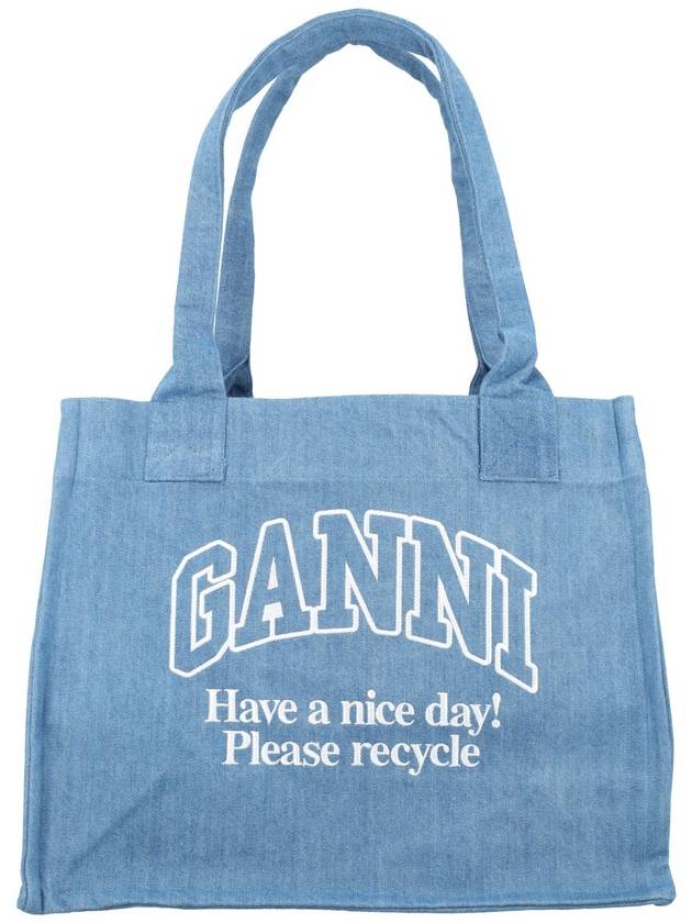 Denim shopping bag - GANNI - BALAAN 1