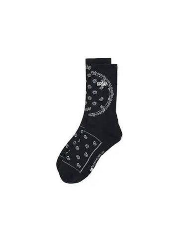 KODAK Apparel Paisley Crew Socks NAVY - KODO - BALAAN 1