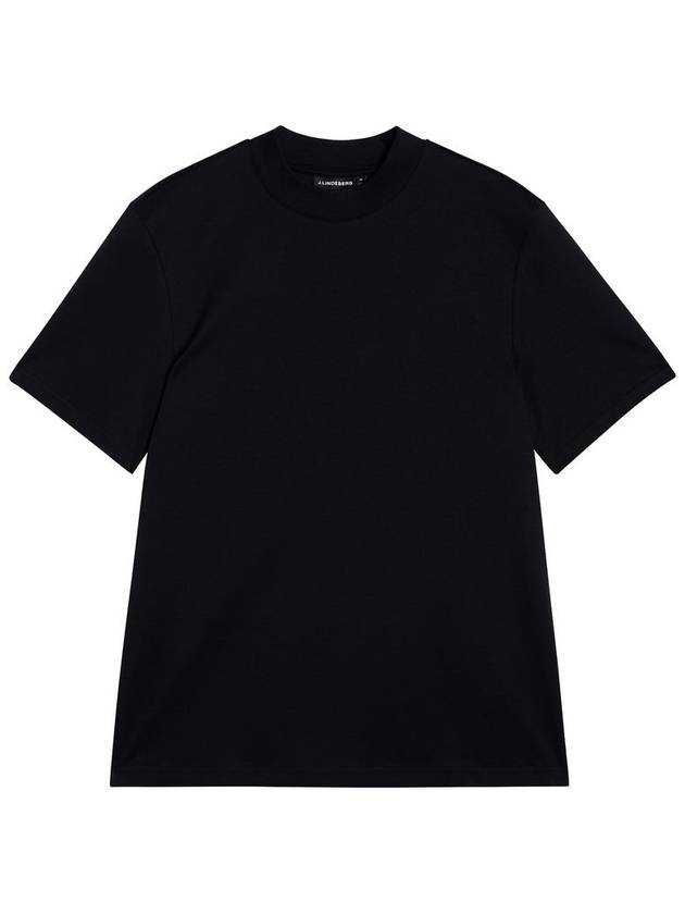 Ace Mock Neck Short Sleeve T-Shirt Black - J.LINDEBERG - BALAAN 3