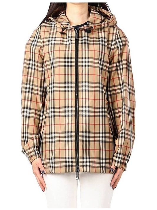 Women's Everton Vintage Check Hooded Jacket Beige - BURBERRY - BALAAN 2