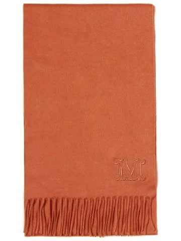 WSDALIA logo embroidery muffler red orange 45463127 035 - MAX MARA - BALAAN 1