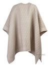 Wool Cashmere Poncho Beige - FENDI - BALAAN 4