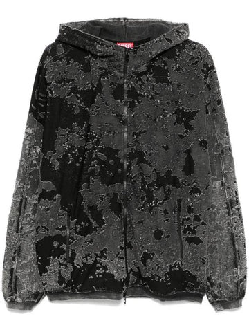 Diesel S-Irta Burnout Hoodie With Camo Effect - DIESEL - BALAAN 1