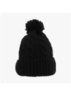 K4460SM BLACK cable knit pom beanie - KANGOL - BALAAN 4