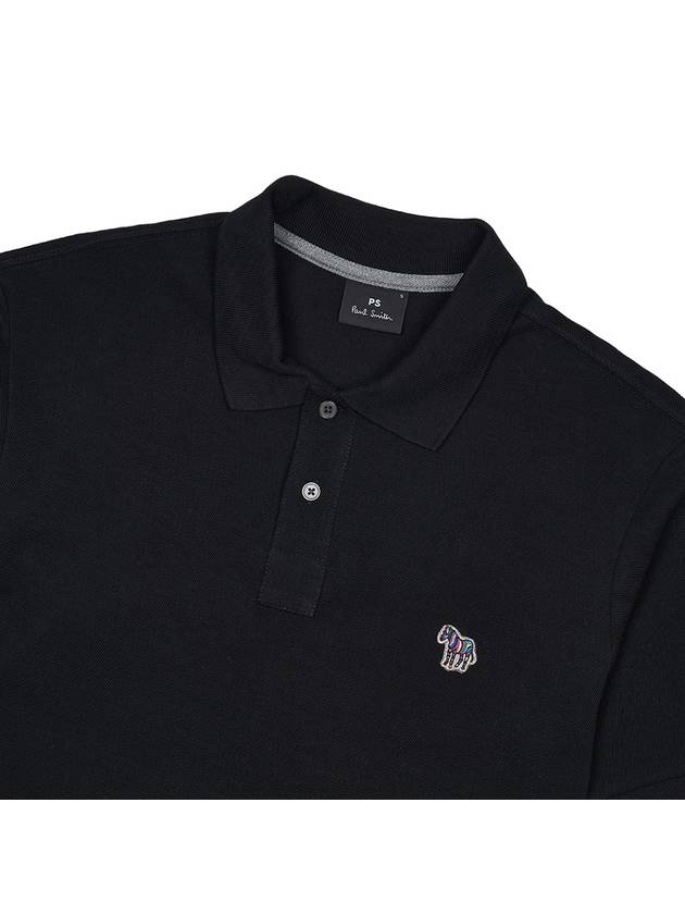 Zebra Short Sleeve Polo Shirt Black - PAUL SMITH - BALAAN 4