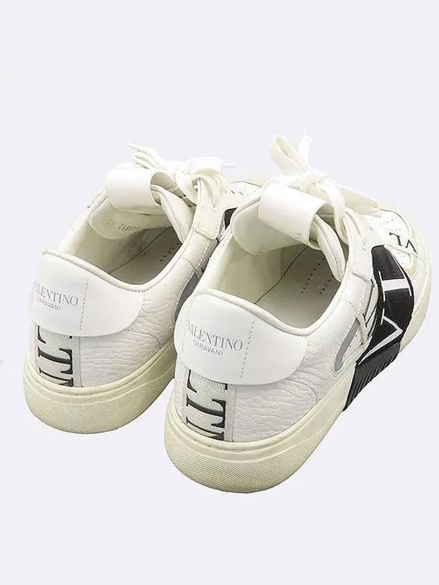 5Y2S0C58WRQ White Color Calfskin Fabric Band VL7N Low Top Men s Sneakers 40 250MM - VALENTINO - BALAAN 4