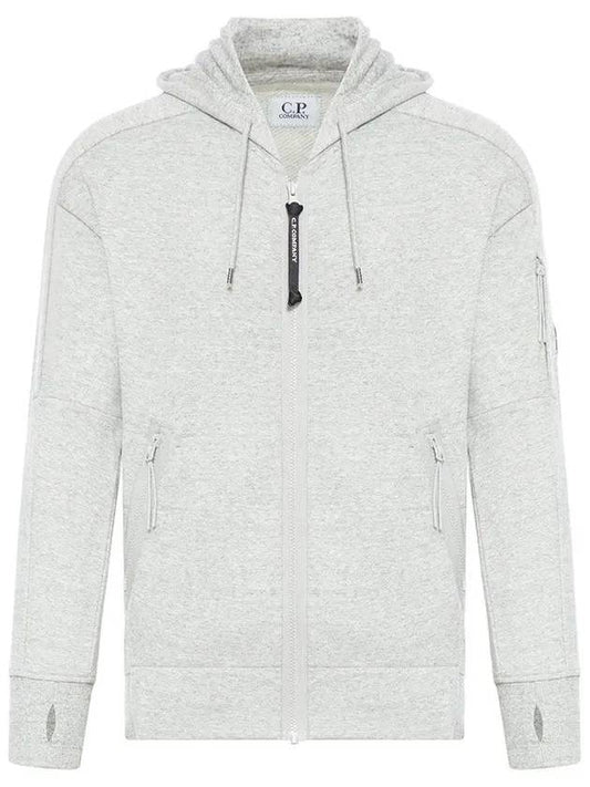 Diagonal Raised Fleece Hooded Jacket Grey - CP COMPANY - BALAAN 2