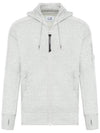 Diagonal Raised Fleece Hooded Jacket Grey - CP COMPANY - BALAAN 2