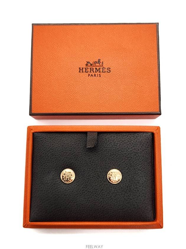 Women s Ex Libris Gold Earrings - HERMES - BALAAN 7