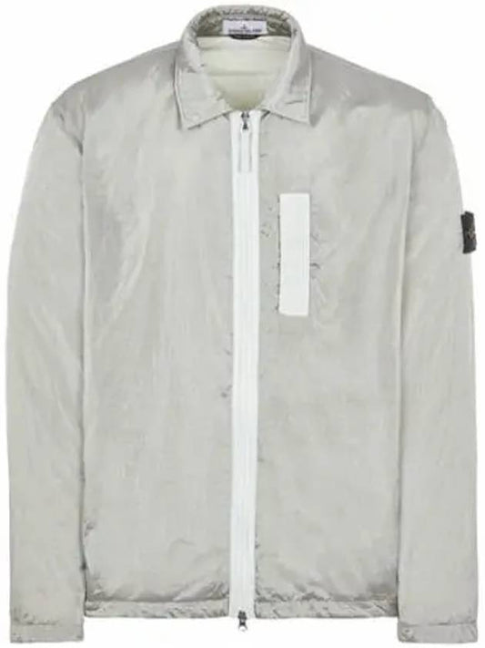 Q0519 Nylon Metal Econyl Regenerated Nylon Primaloft Jacket Light Gray - STONE ISLAND - BALAAN.