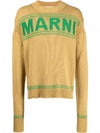 Logo Cotton Knit Top Yellow - MARNI - BALAAN 2