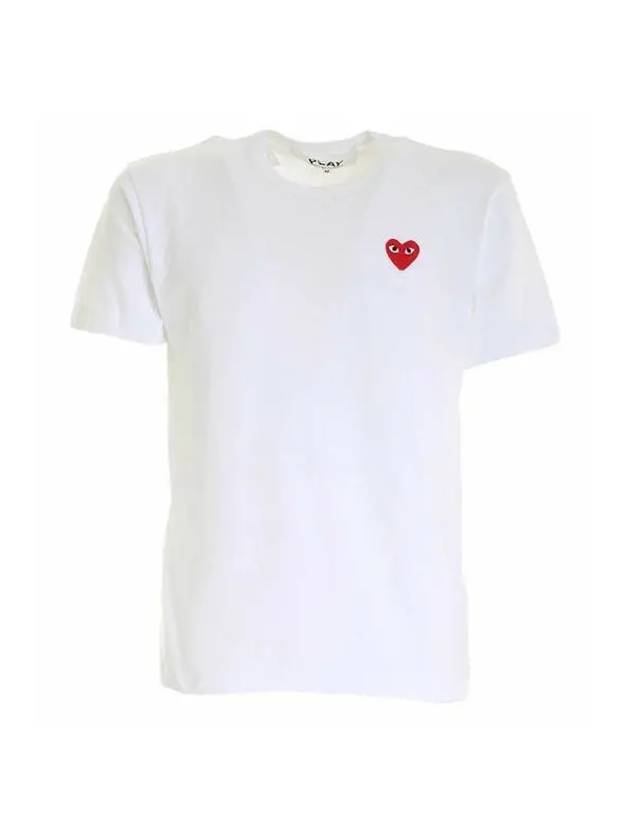 Play Red Heart Waffen Short Sleeve T-Shirt White P1 T108 2 - COMME DES GARCONS - BALAAN 2