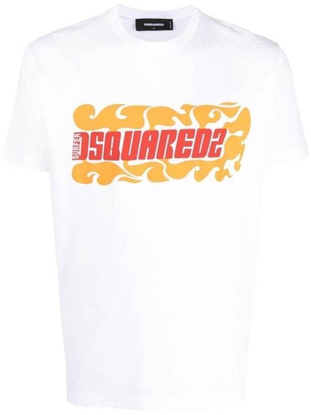 logo print short sleeve t-shirt white - DSQUARED2 - BALAAN 1