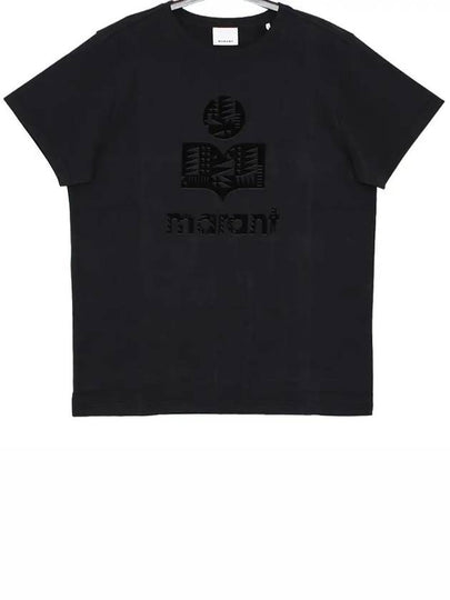 Zeffreh Velvet Short Sleeve T-Shirt Black - ISABEL MARANT - BALAAN 2