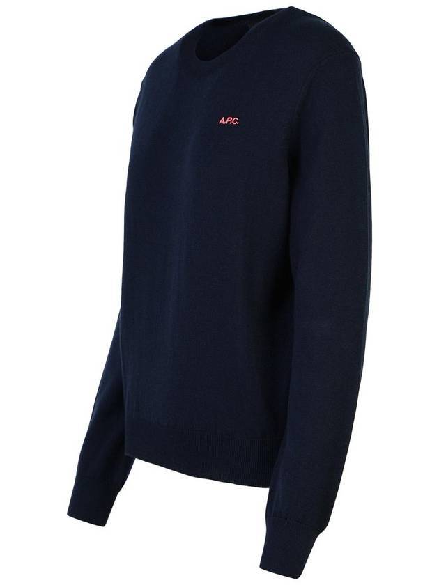 Victoria Embroidery Logo Sweatshirt Navy - A.P.C. - BALAAN 3