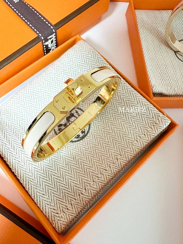 Mini Click Kelly Bracelet Gold Cream - HERMES - BALAAN 10