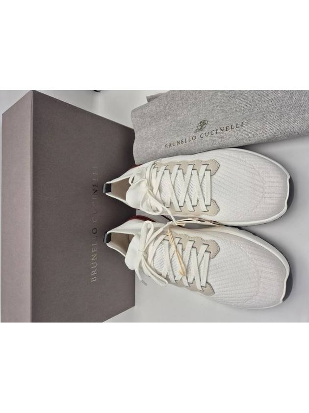 Knit Running Sneakers White - BRUNELLO CUCINELLI - BALAAN 4