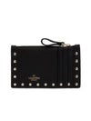 Rockstud zipped card wallet - VALENTINO - BALAAN.