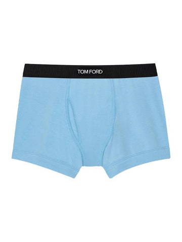 Logo Band Cotton Boxer Briefs Aqua - TOM FORD - BALAAN.