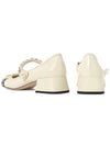 Mary Jane Chain Two Tone Pumps Ivory - MIU MIU - BALAAN.