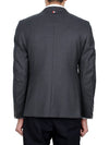 Super 120S Wool Twill Single Breasted Classic Jacket Dark Grey - THOM BROWNE - BALAAN 6