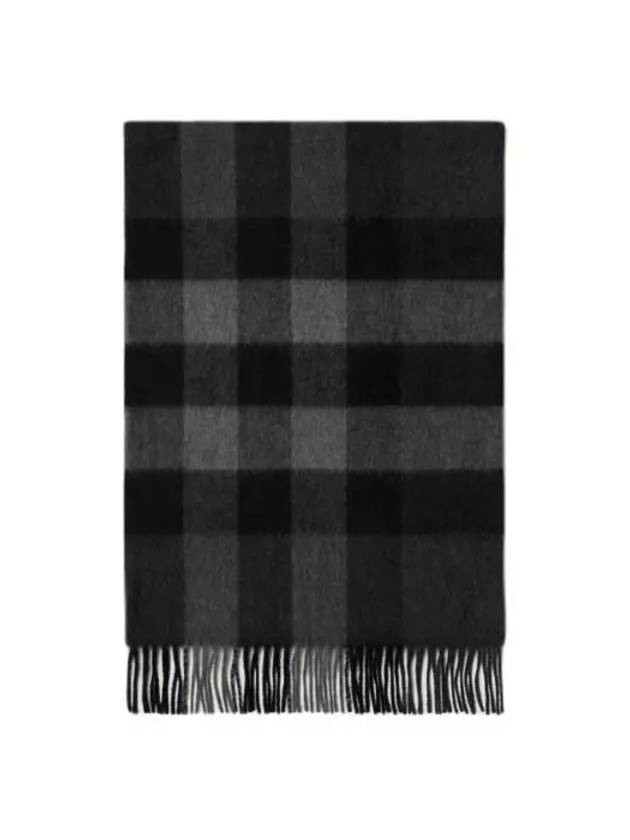 Iconic Check Cashmere Scarf Grey - BURBERRY - BALAAN 3