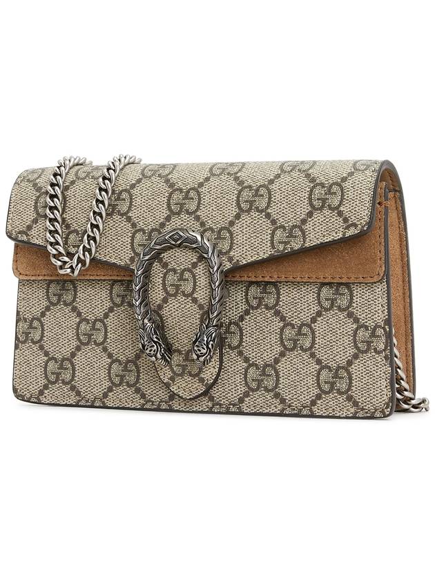 Dionysus GG Supreme Chain Mini Bag Beige - GUCCI - BALAAN 3