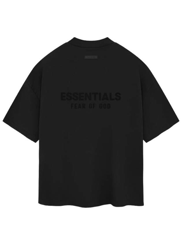 Fear of God Essential V neck T shirt Jet Black - FEAR OF GOD ESSENTIALS - BALAAN 3