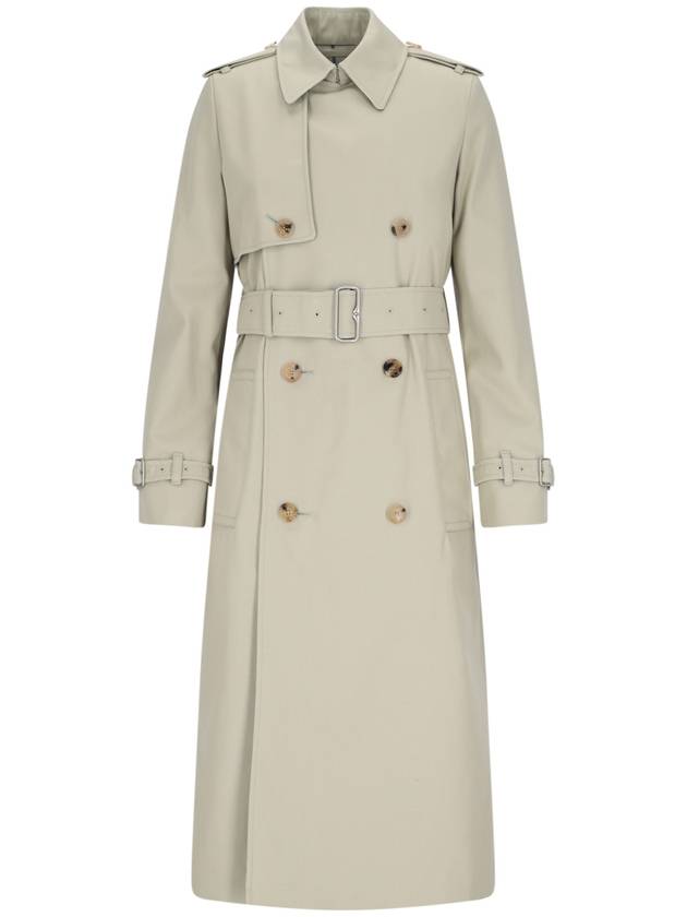 Cotton Blend Trench Coat Ivory - BURBERRY - BALAAN 2