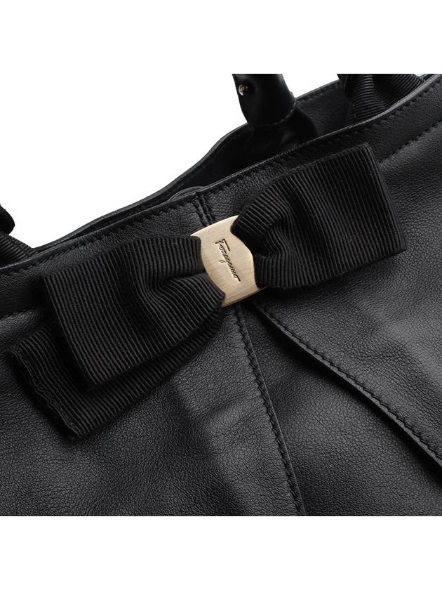 Ferragamo Black Vara Leather Tote Bag - SALVATORE FERRAGAMO - BALAAN 6