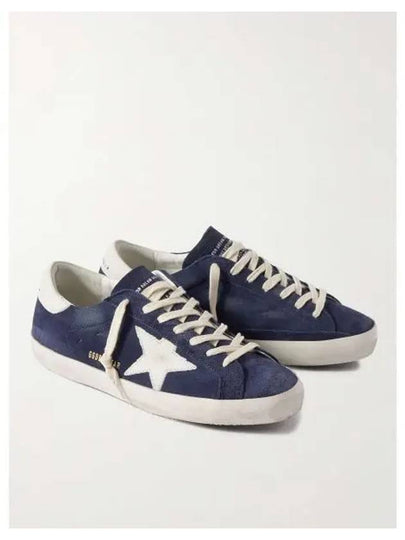 Superstar Suede Low Top Sneakers Navy - GOLDEN GOOSE - BALAAN 2