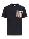 Carrick Check Print Crew Neck Long Sleeve T-Shirt Black - BURBERRY - BALAAN 2