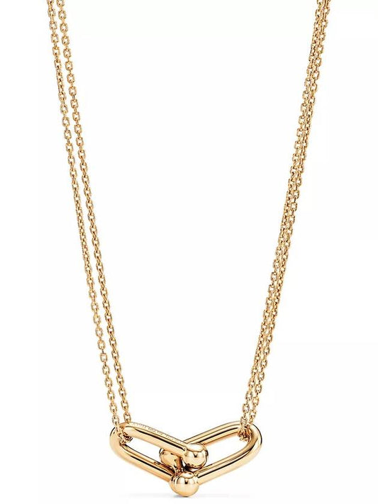 Women's Double Link Pendant Necklace Gold - TIFFANY & CO. - BALAAN.