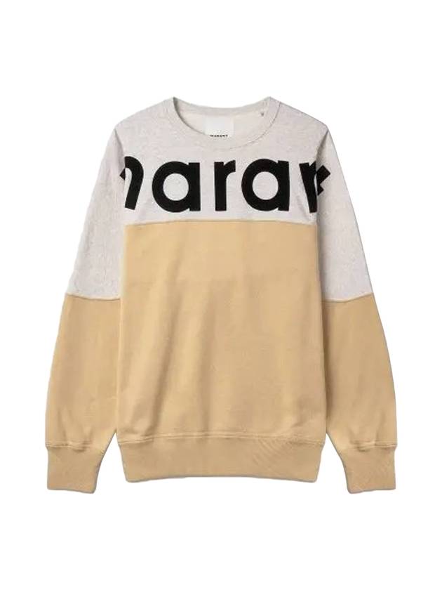 Howley Two Tone Logo Sweatshirt Light Yellow - ISABEL MARANT - BALAAN 1