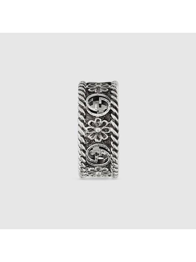 Interlocking G Ring Silver YBC577263001 - GUCCI - BALAAN 5